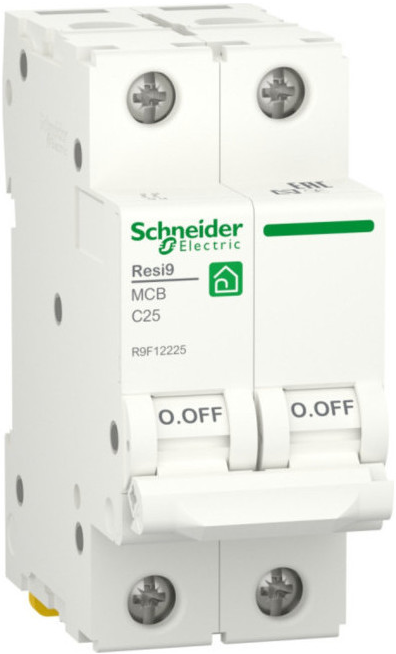 

Автоматический выключатель Schneider Electric RESI9 (С) 25А 2P 6000A, RESI9