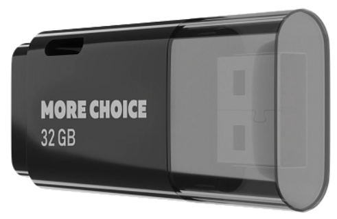 Накопитель USB 2.0 32GB More Choice MF32 Black, цвет черный
