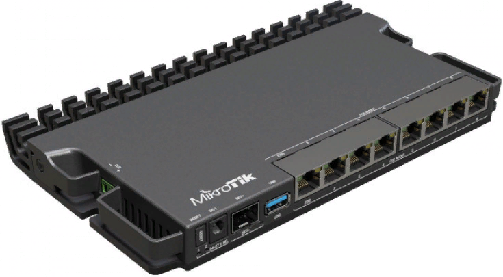 

Маршрутизатор Mikrotik RB5009UPr+S+IN CPU ARM64, 4 ядра 350-1400MHZ, 1GB RAM, 7*1Gbit RJ45, 1*2.5gbi, RB5009UPr+S+IN