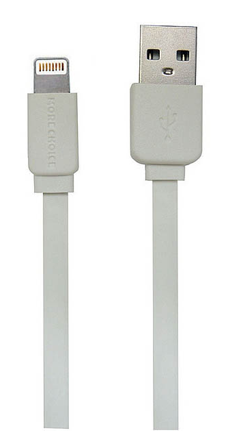 

Кабель интерфейсный More Choice K21i USB 2.1A для Lightning 8-pin ПВХ 1м White, K21i