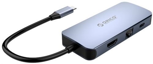 Док-станция Orico MC-U602P-GY HDMI, 3*USB3.0, RJ45, PD, Type-C in, серый
