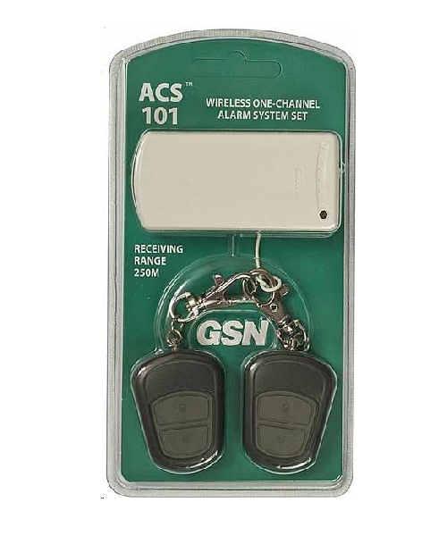Сигнализация GSM GSN ACS-101 радиоприемник+2 пульта (2-х кнопочн.), f-раб. 433.92МГц, Ризл.5мВт, до - фото 1