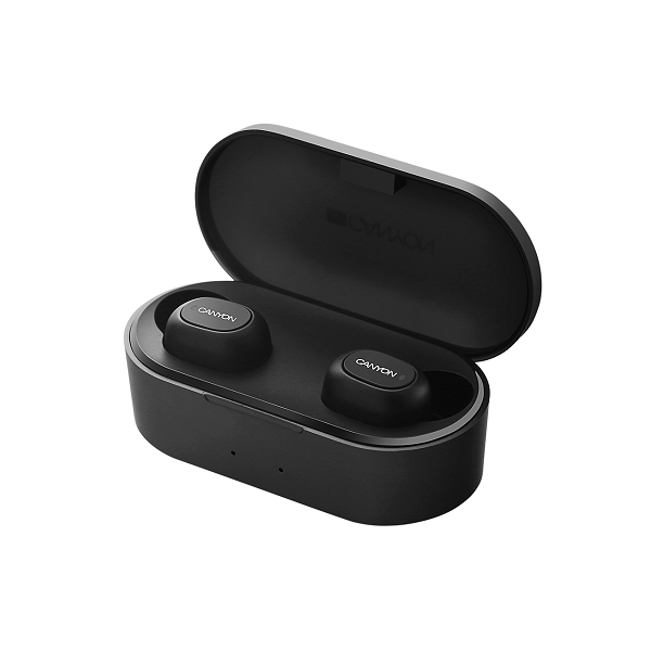 

Наушники беспроводные Canyon TWS-2 CND-TBTHS2B BT V5.0, RTL8763BFR, battery EarBud 43mAh*2+Charging Case 800mAh, cable length 0.18m, black, TWS-2