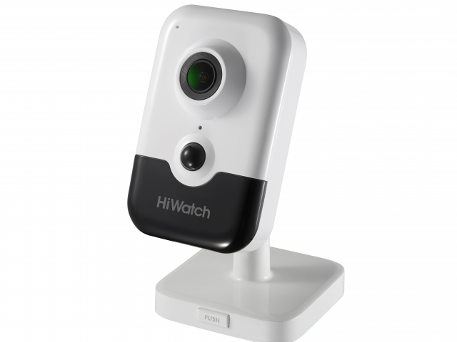 цена Видеокамера IP HiWatch DS-I214W(C)(4mm) 2Мп внутренняя c EXIR-подсветкой до 10м и WiFi