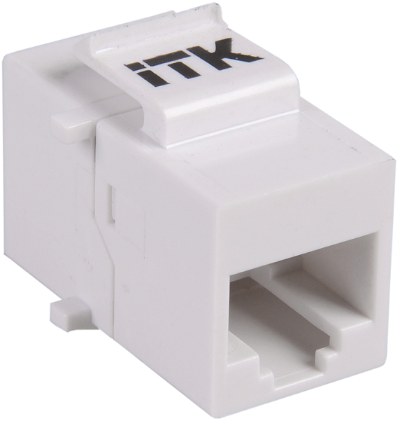 Адаптер проходной ITK CS7-1C5EU кат.5E UTP, RJ45-RJ45, тип Keystone Jack цена и фото