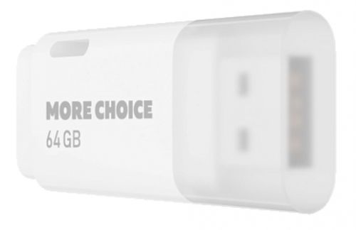 Накопитель USB 2.0 64GB More Choice MF64 White, цвет белый