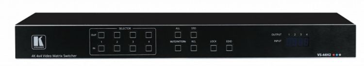 

Коммутатор матричный Kramer VS-44H2 20-80445130 19" Rack 4х4 HDMI, поддержка 4K60 4:4:4, VS-44H2