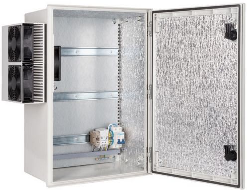 Шкаф NSGate NSP-4060C4 P406C4F0 400x600x230 комплект [1, 4, 5], с охладителем TC-200-AC: Cover_AC_S0, цвет серый