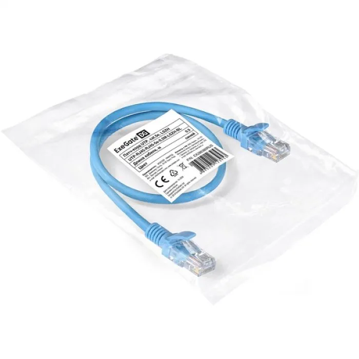 фото Exegate UTP-RJ45-RJ45-5e-0,5M-LSZH-BL