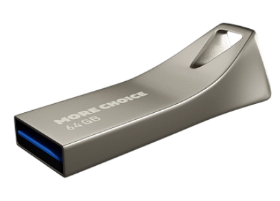 Накопитель USB 3.0 64GB More Choice MF64m Silver, цвет серебристый