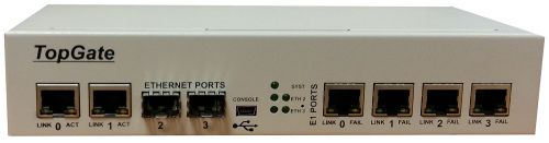 Мультиплексор/демультиплексор ELTEX ToPGATE-4E1-2FG 4 Е1+1 Gb Ethernet, 2 шасси под SFP, 1U
