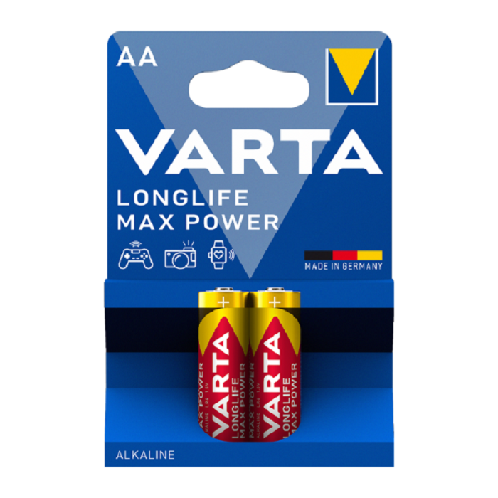 

Батарейка Varta LONGLIFE MAX POWER (MAX TECH) LR6 AA BL2 Alkaline 1.5V (4706) (2/40/200), LONGLIFE MAX POWER (MAX TECH) LR6 AA