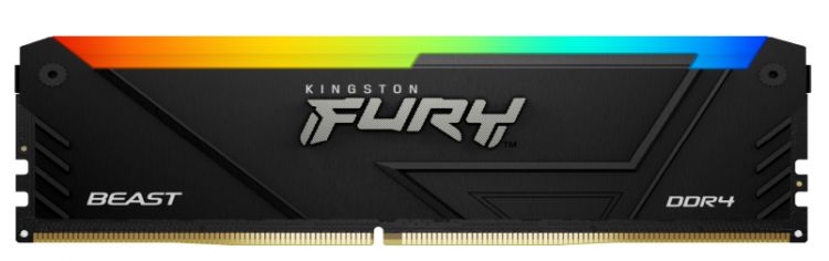 Модуль памяти DDR4 32GB Kingston FURY KF436C18BB2A/32 Beast RGB Black XMP 3600MHz CL18 2RX8 1.35V 288-pin 16Gbit