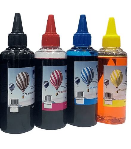 Чернила NVP NV-INK100-Epd-4 комплект 4 цвета (пигментные Bk + водные C,M,Y) по 100 мл