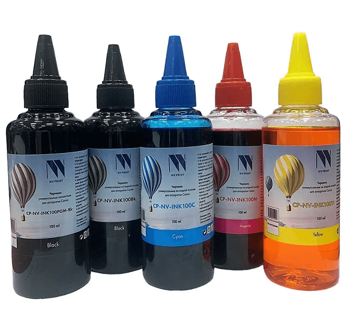 

Чернила NVP NV-INK100-Epd-5 комплект 5 цветов (пигментные Bk + водные Bk,C,M,Y) по 100 мл, NV-INK100-Epd-5