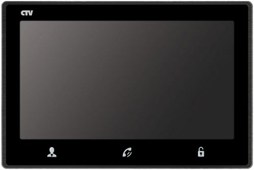 Видеодомофон CTV CTV-M2703 (черный) в корпусе с метал. рамкой, панель из стекла с сенсорным управлением Easy buttons