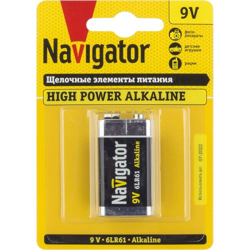 

Батарейка Navigator NBT-NE-6LR61-BP1, NBT-NE-6LR61-BP1