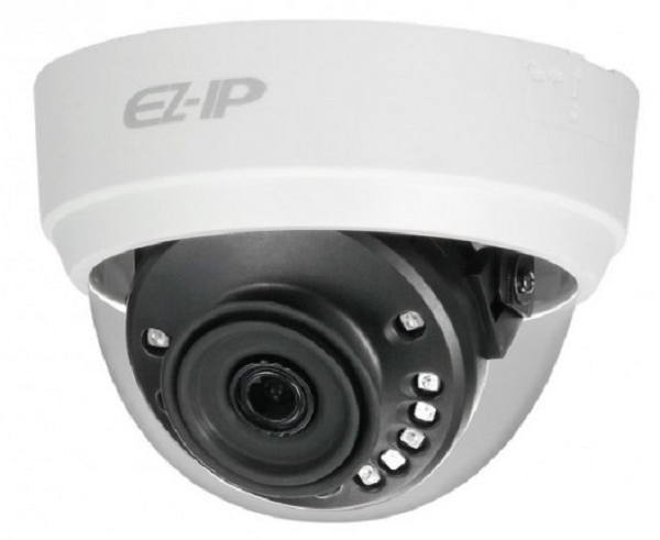 Видеокамера IP EZ-IP EZ-IPC-D1B40P-0360B 4Мп, 1/3 CMOS, ICR, 3.6мм, H.265+/H.265/H.264+/H.264, 4Мп/20к\с, ИК-20м, DC12В, PoE видеокамера ip hikvision ds 2cd2345g0p i 4мп 1 2 7 cmos 1 68мм 180° мех ик фильтр exir 10м 0 028лк f2 0 h 265 h 265 h 264 h 264 mjpeg 2688