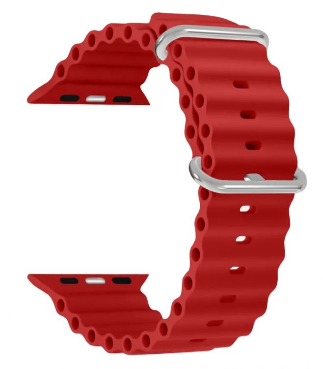 lyambda керамический ремешок libertas для apple watch 42 44 45 mm black red Ремешок на руку Lyambda DSJ-39-44-RD силиконовый для Apple Watch 42/44/45/49 mm red