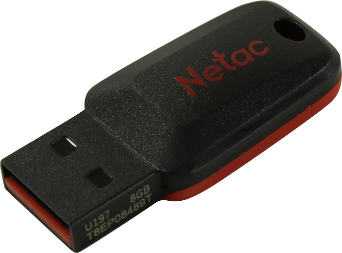 

Накопитель USB 2.0 8GB Netac NT03U197N-008G-20BK U197, черный, NT03U197N-008G-20BK