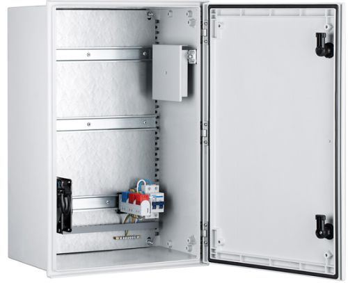 Шкаф NSGate NSP-4060H1F1 P406H1F1 400x600x230 комплект [1, 2, 3] с нагревателем и оптическим кроссом, цвет серый