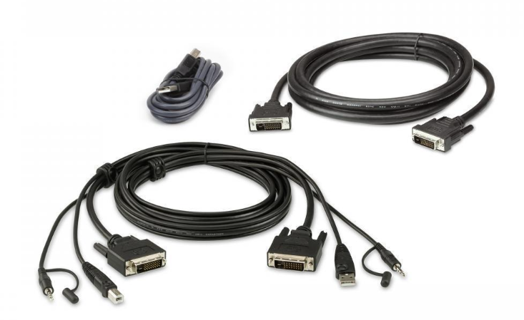 Комплект Aten 2L-7D02UDX3 2L-7D02UDX2 кабелей USB, DVI-D Dual Link, Dual Display для защищенного KVM-переключателя (1.8м) цена и фото