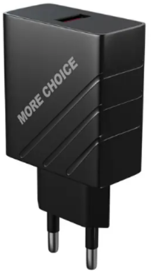 Зарядное устройство сетевое More Choice NC51QC 1USB 3.0A QC3.0 быстрая зарядка Black автомобильное зарядное устройство more choice 1usb 3 0 a qc3 0 быстрая зарядка ac22qc