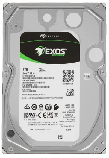 

Жесткий диск 8TB SATA 6Gb/s Seagate ST8000NM017B_ Exos 7E10 3.5" 7200rpm 256MB, ST8000NM017B_