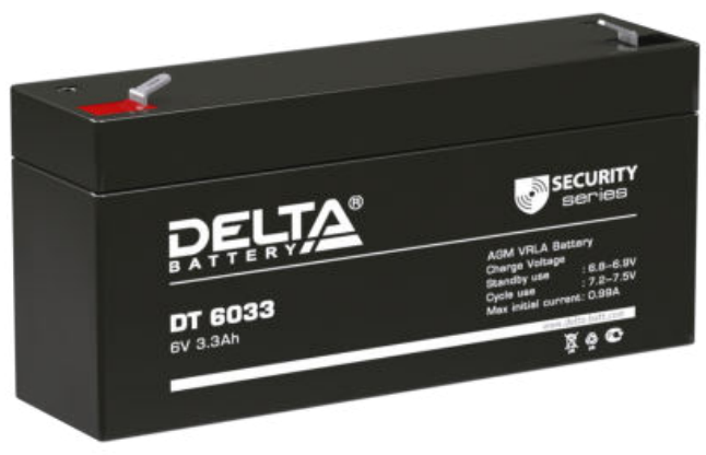 Батарея Delta DT 6033 (125мм) 6В, 3.3Ач