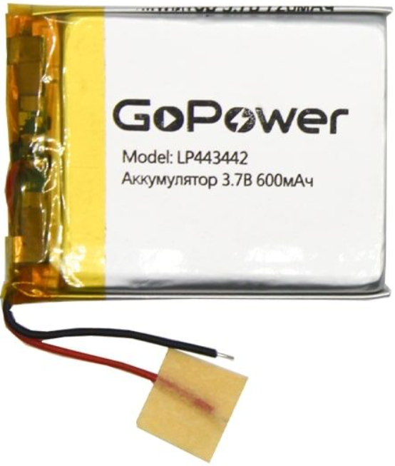 

Аккумулятор GoPower LP443442 00-00019590 Li-Pol PK1 3.7V 600mAh (1/250), LP443442