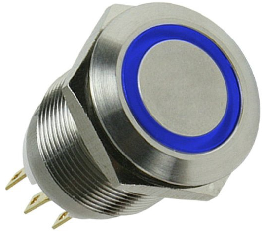 

Переключатель Lamptron LAMP-SW1611L-S анти-вандальный Vandal Switch,16mm;Ring;Blue;Silverhousing; Latching;, LAMP-SW1611L-S