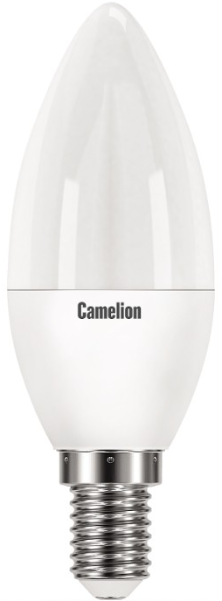 

Лампа светодиодная Camelion LED10-C35/865/E14 10Вт/90Вт, E14, 170-265В, 6500К, 850лм, свеча (13563), LED10-C35/865/E14