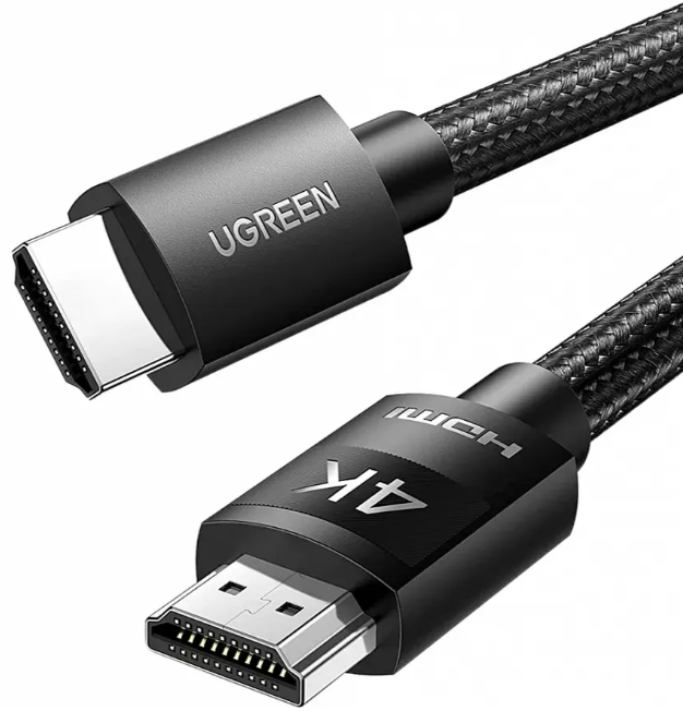 

Кабель интерфейсный UGREEN HD119 40104_ 4K HDMI Cable Male to Male Braided, 10м, черный, HD119