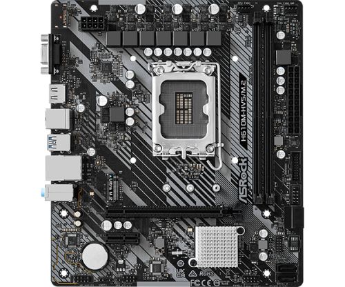 Материнская плата mATX ASRock H610M-HVS/M.2 R2.0 (LGA1700, H610, 2*DDR4 (3200), 4*SATA 6G, M.2, 2*PC