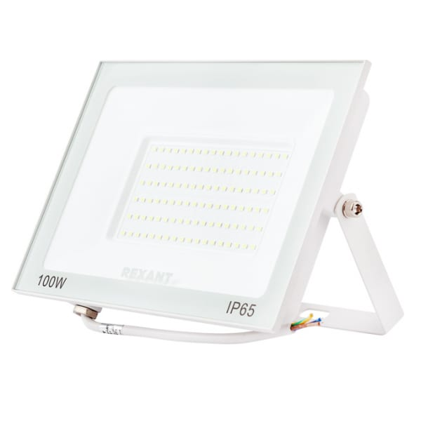 Прожектор светодиодный Rexant 605-027 СДО 100Вт 8000Лм 5000K нейтральный свет, белый корпус