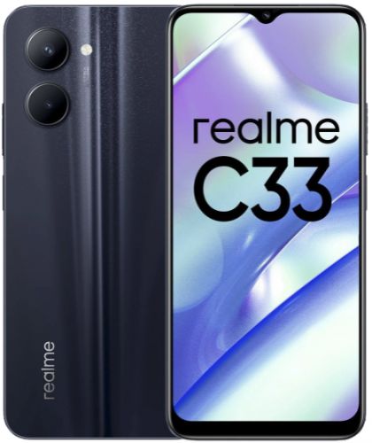 Смартфон Realme C33 3GB/32GB черный, цвет 16.7 RMX3624 (3+32) BLACK Unisoc T612 - фото 1
