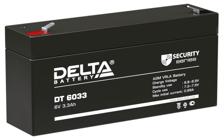 Батарея Delta DT 6033 6В, 3.3Ач - фото 1