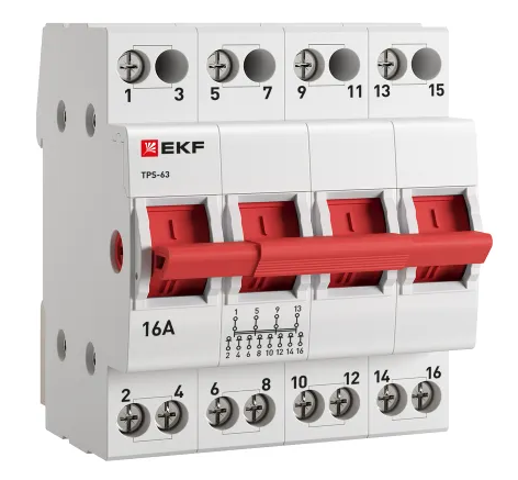 

Переключатель трехпозиционный EKF TPS416 4P 16А PROXIMA, TPS416