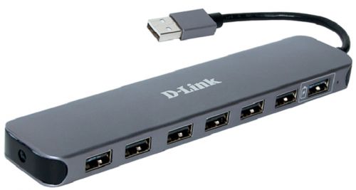 Разветвитель USB 2.0 D-link DUB-H7 7 x USB, черный