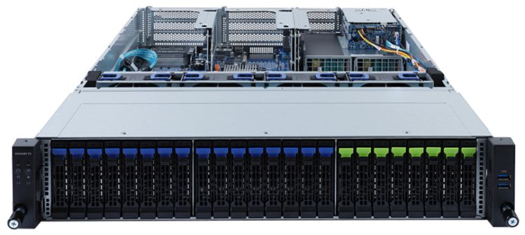 Серверная платформа 2U GIGABYTE R282-N81 (2*LGA4189, C621A, 32*DDR4 (3200), 8*2.5 NVMe/SATA/SAS HS, 16*2.5 SATA/SAS HS, 8*PCIE, 2*Glan, Mlan, VGA, 4 серверная платформа gigabyte 2u r282 z91