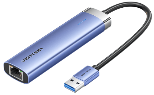 

Сетевой адаптер Vention TGFSB USB 3.0 M/Gigabit Ethernet RJ45+OTG хаб 3xUSB синий - 0.15м., TGFSB