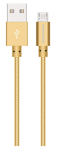 

Кабель интерфейсный More Choice K31m USB 2.1A для micro USB 1м Gold, K31m