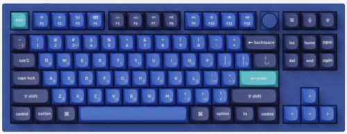 Клавиатура Keychron Q3-O2-RU RGB подсветка, синий свитч, 87 кнопок, синяя, цвет белый