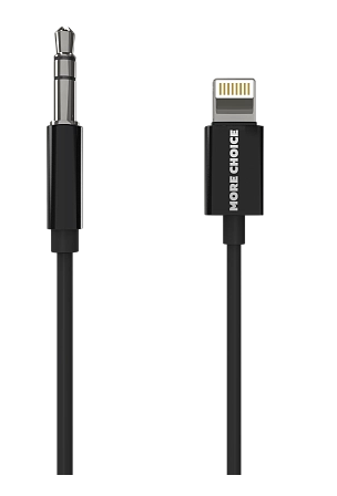 

Кабель акустический More Choice UK22i AUX 3.5mm Lightning 8-pin 1м Black, UK22i