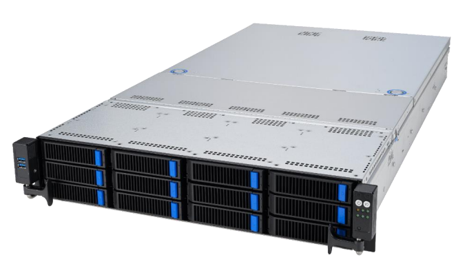 Серверная платформа 2U ASUS RS520A-E12-RS12U 90SF02G1-M000C0 (SP5, 24*DDR5 (4800), 2*2.5 HS, 12*3.5 HS, 2*M.2, 5*PCIE, 2*Glan, Mlan, 2*1600W, 4*USB