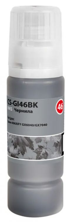 Чернила Cactus CS-GI46BK черный 135мл для Canon MAXIFY GX6040/GX7040