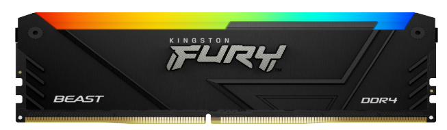 Модуль памяти DDR4 16GB Kingston FURY KF432C16BB12A/16 Beast RGB Black XMP 3200MHz CL16 2RX8 1.35V 288-pin 8Gbit KF432C16BB12A/16 KF432C16BB12A/16 - фото 1