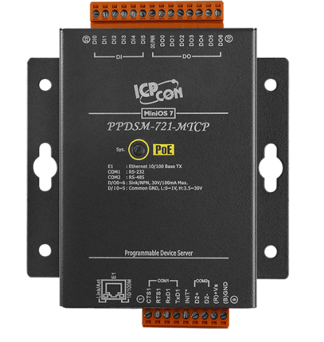 

Преобразователь ICP DAS PPDSM-721-MTCP CR PPDS-721-MTCP with Metal Case, PPDSM-721-MTCP CR