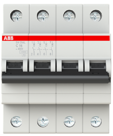Автоматический выключатель ABB 2CDS244001R0204 SH204L 4P 20А (C) 4,5kA