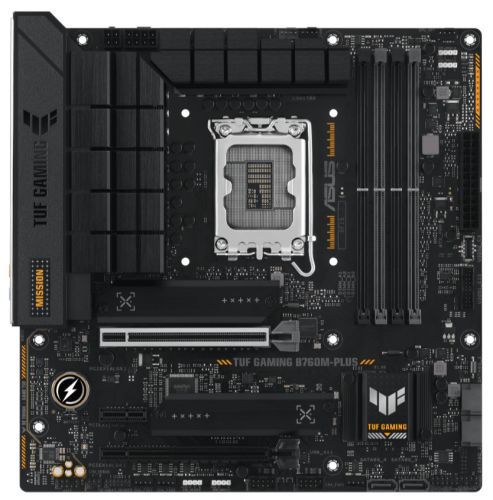 Материнская плата mATX ASUS TUF GAMING B760M-PLUS 90MB1ES0-M0EAY0 (LGA1700, B760, 4*DDR5 (7200), 4*S